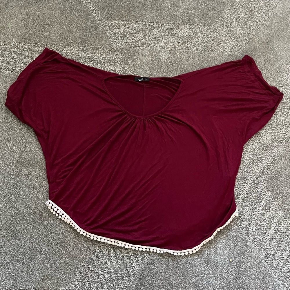Love J Maroon Top